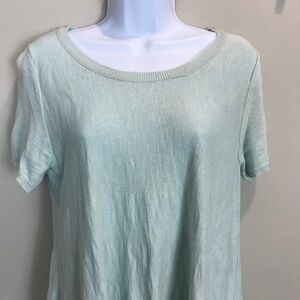MOTH short slv button back sweater Sz S